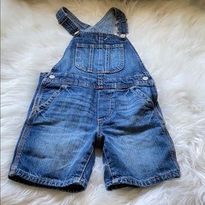 2 GAP Kids Size 5T Short Overalls